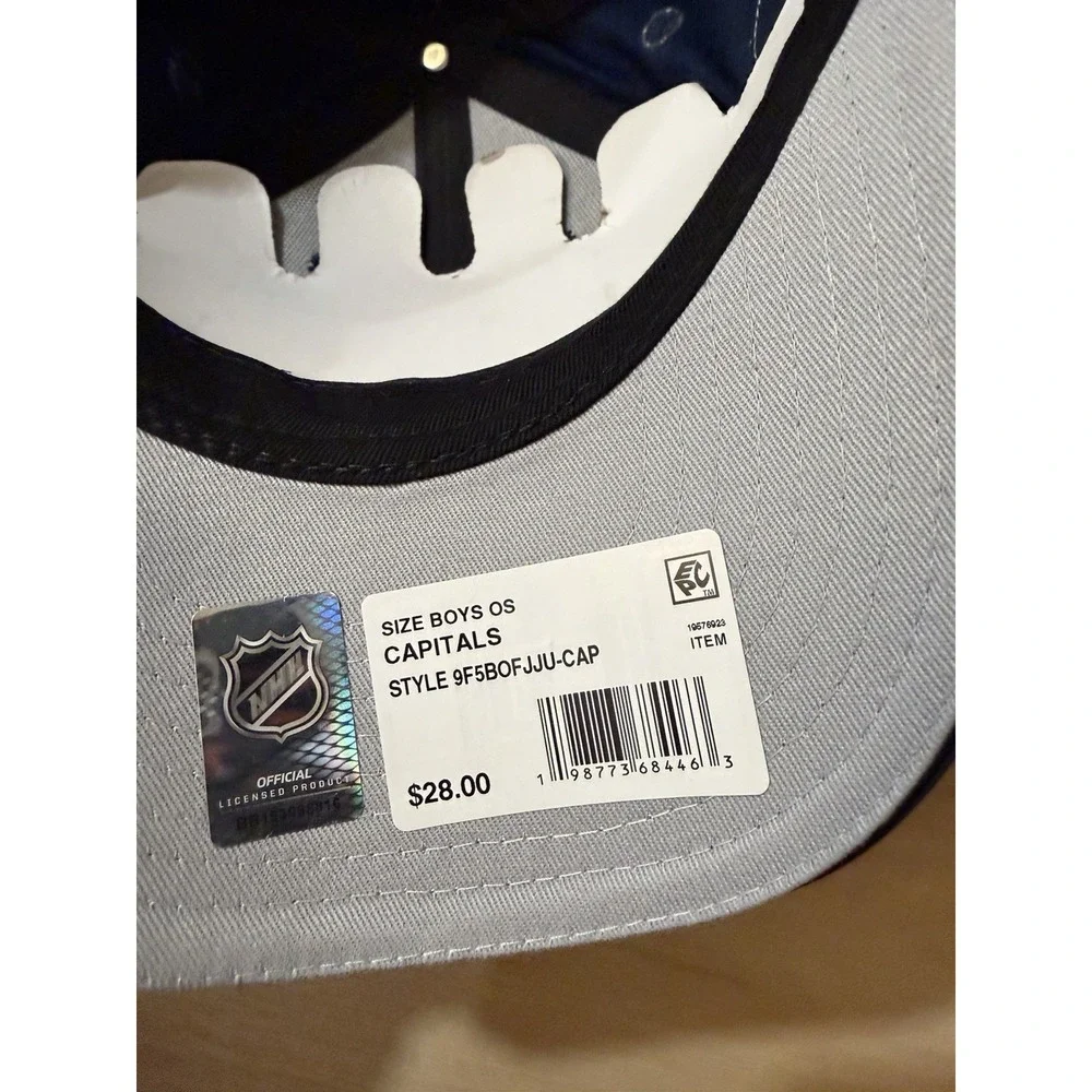 Washington Capitals Fanatics Youth Hat Cap NHL Hockey SnapBack Navy Blue Boys